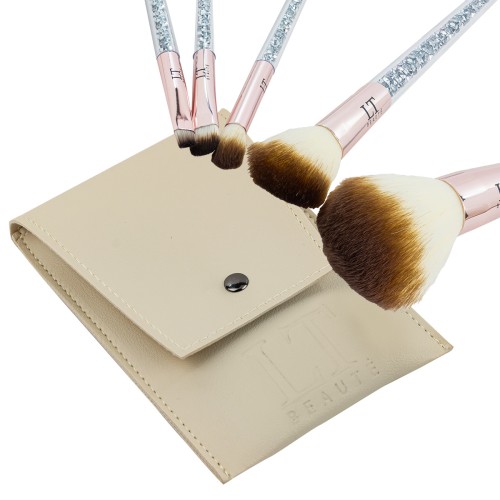 Кисти для макияжа, набор 5пр. бежевый