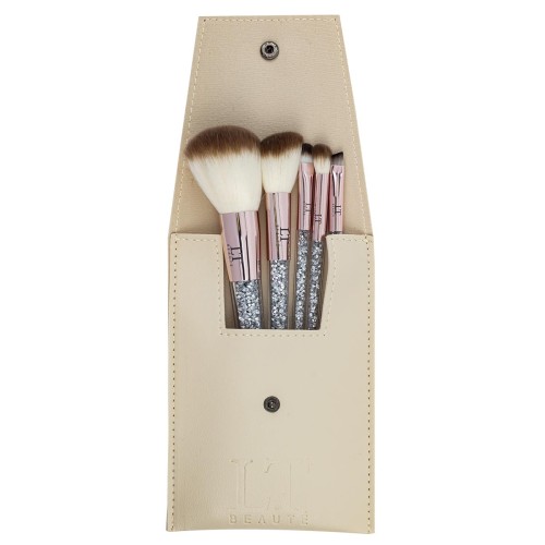 Кисти для макияжа, набор 5пр. бежевый