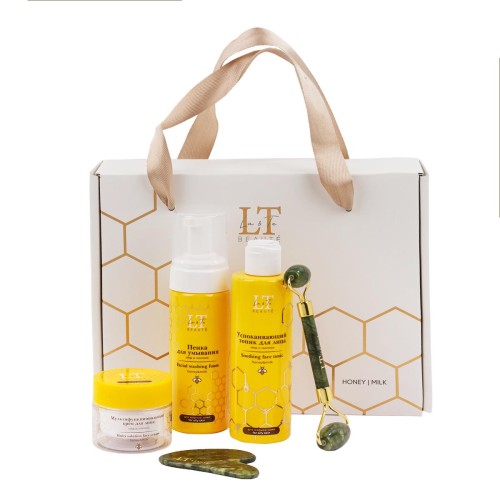 Набор мед и молоко для жирной кожи лица