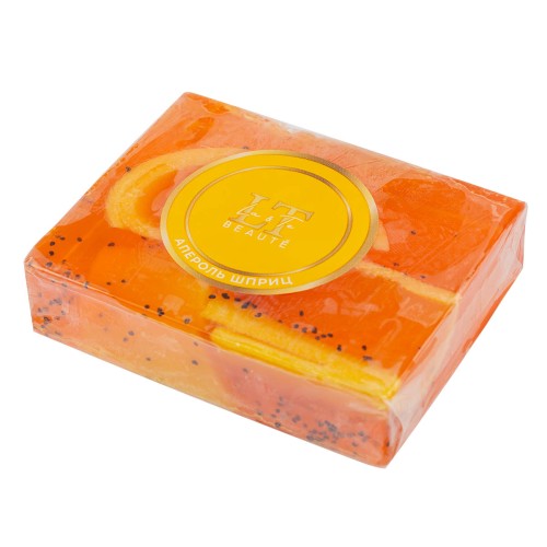 Мыло твердое ручной работы с добавлением эфирных масел "Апероль шприц"