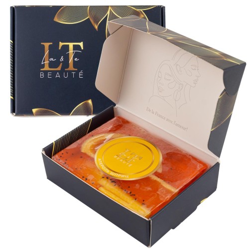 Мыло(+уп) твердое ручной работы с добавлением эфирных масел "Апероль шприц"