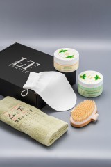 Подарочный набор для тела антицеллюлитный со щеткой, 4 предмета