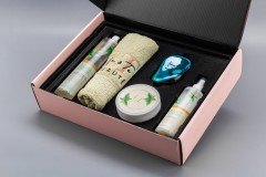 Набор для роста волос с маслами розовый, 5 предметов