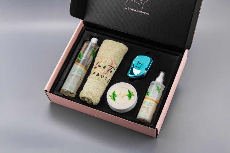 Набор для роста волос с маслами розовый, 5 предметов