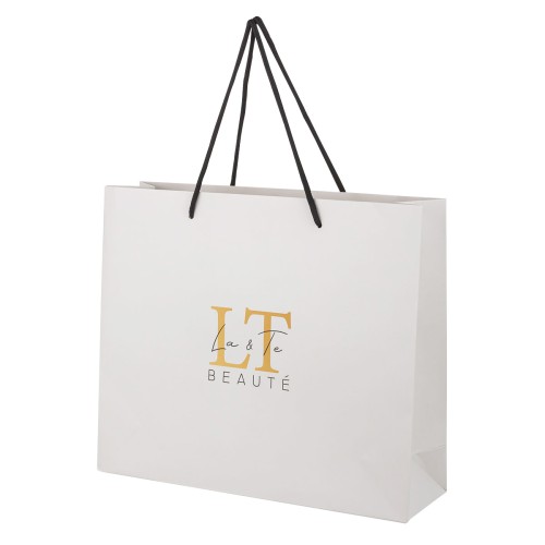 Пакет бумажный упаковочный серый 27*32*9.5cm маленький 