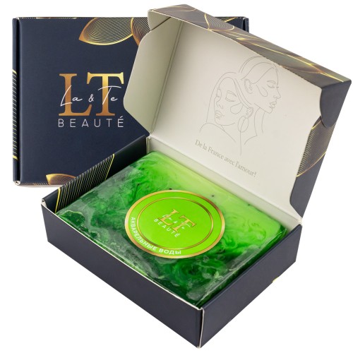 Мыло(+уп) твердое ручной работы с добавлением эфирных масел "Акварельные воды"