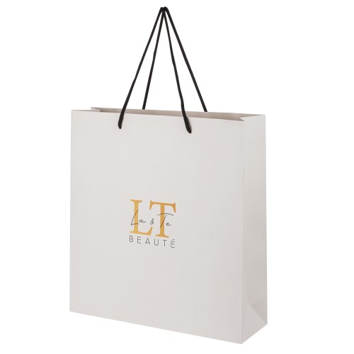 Пакет бумажный упаковочный серый 33.5*32*9.5cm большой