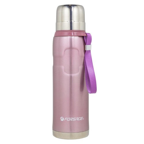 Термос для напитков, розовый 750мл