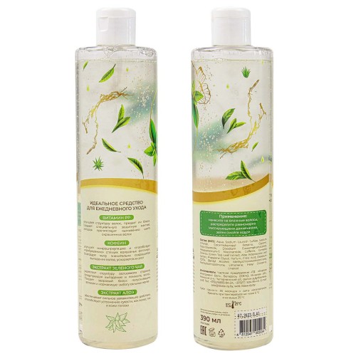 Шампунь для роста волос Алоэ и Зеленый чай, 390 мл