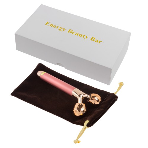 Массажер для лица роликовый вибромассажер ролик белый