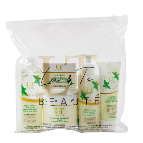 Набор косметики для ухода за лицом Алоэ и Зеленый чай, LT46