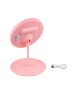 Зеркало настольное круглое (185*185*265мм, цвет розовый) 52872