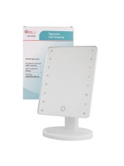 Зеркало настольное прямоугольное (260*170*120мм, цвет белый) 52871